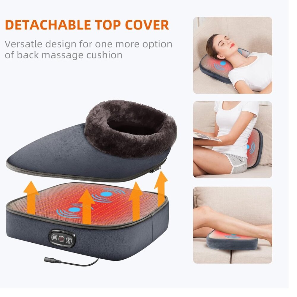 Snailax 3-in-1 Foot Warmer and Vibration Foot Massager & Back Massager with Heat